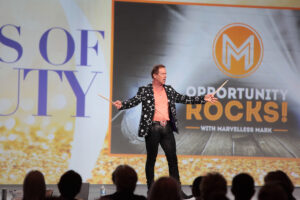 Mark hosting an event in Las Vegas, NV with his Opportunity Rocks program.